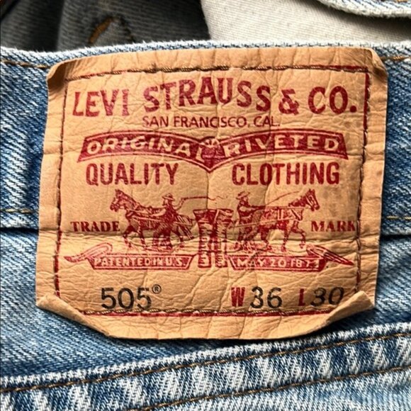 Vintage Levi’s 505 Straight Fit Light Blue Men's Jeans Sz 36 - Picture 13 of 13